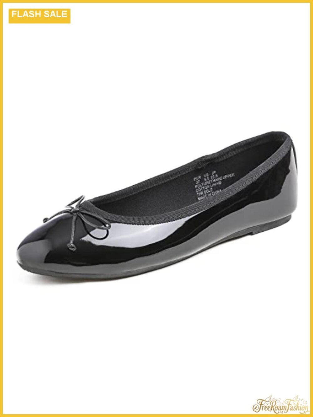 Women's Ballet Flats Memory Foam Cushion Insock Patent Round Toe